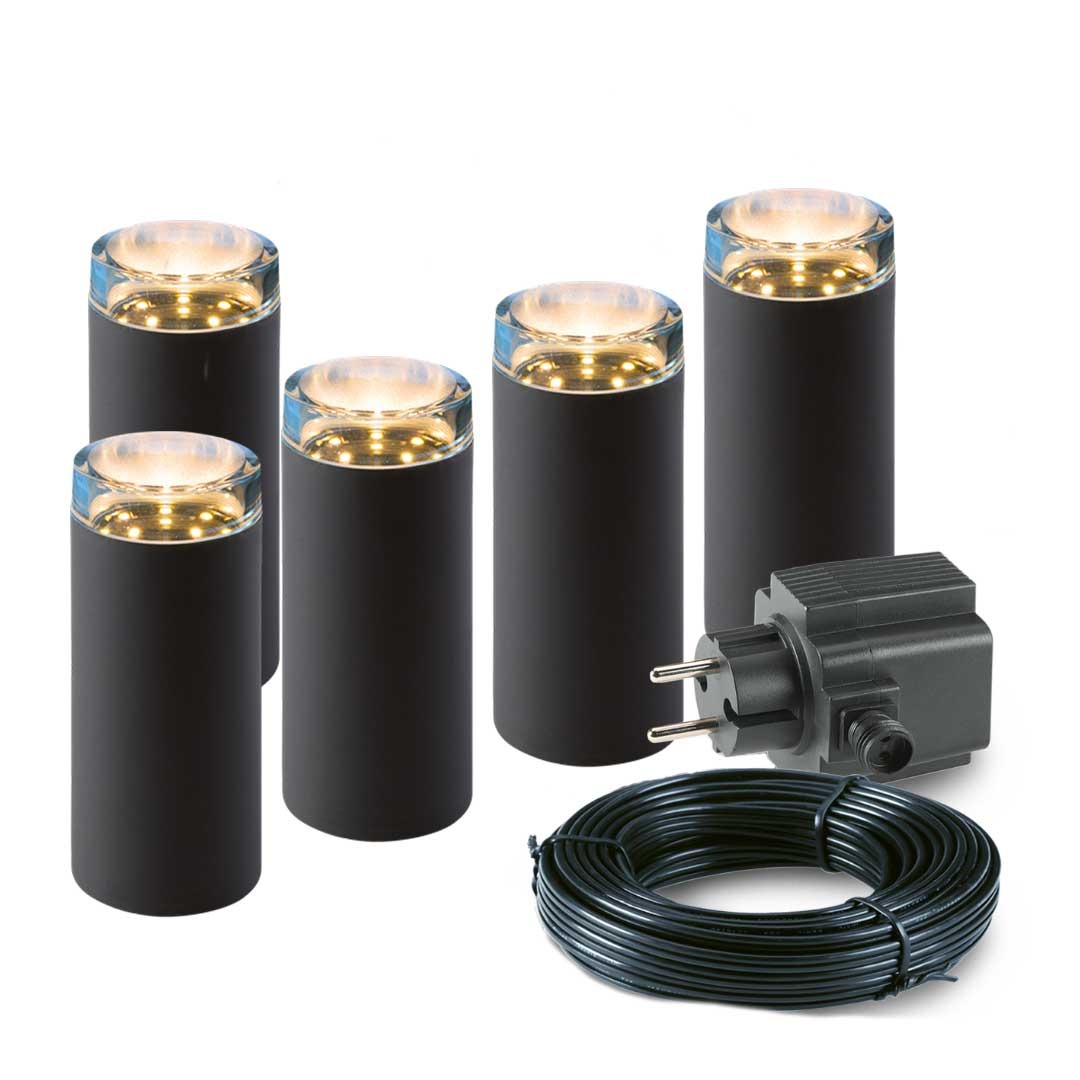 5x LED Pilaren - 2 Watt - 12V - 16cm - complete set 5x LED Pilaren - 2 Watt - 12V - 16cm - complete set